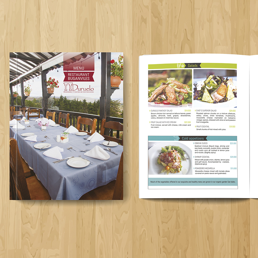 Menu restaurant Buganviles - Duruelo
