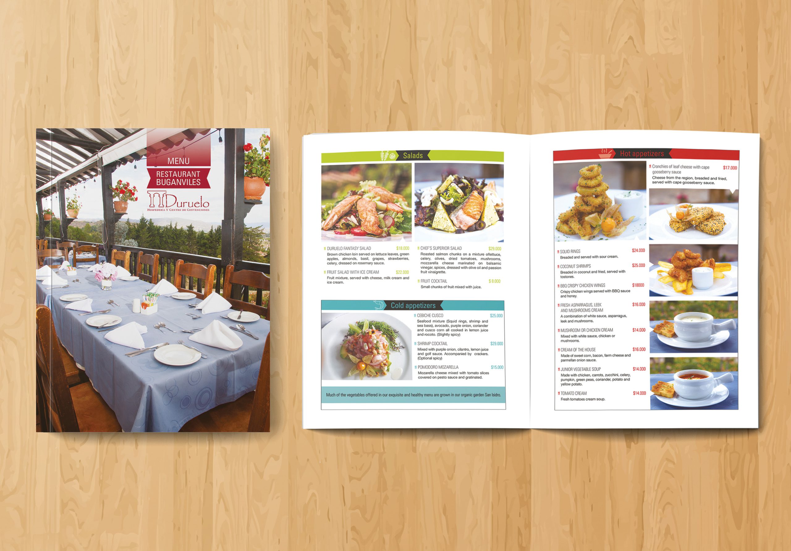 Menu Hospederia Duruelo